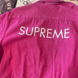 Supreme Fuchsia Jacket with White Logo